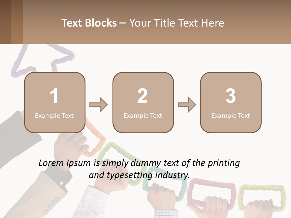 A Group Of People Holding Up A Sign With An Arrow PowerPoint Template