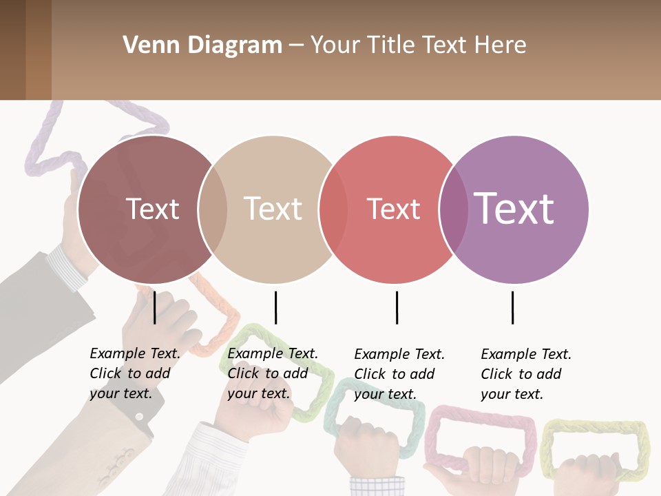 A Group Of People Holding Up A Sign With An Arrow PowerPoint Template
