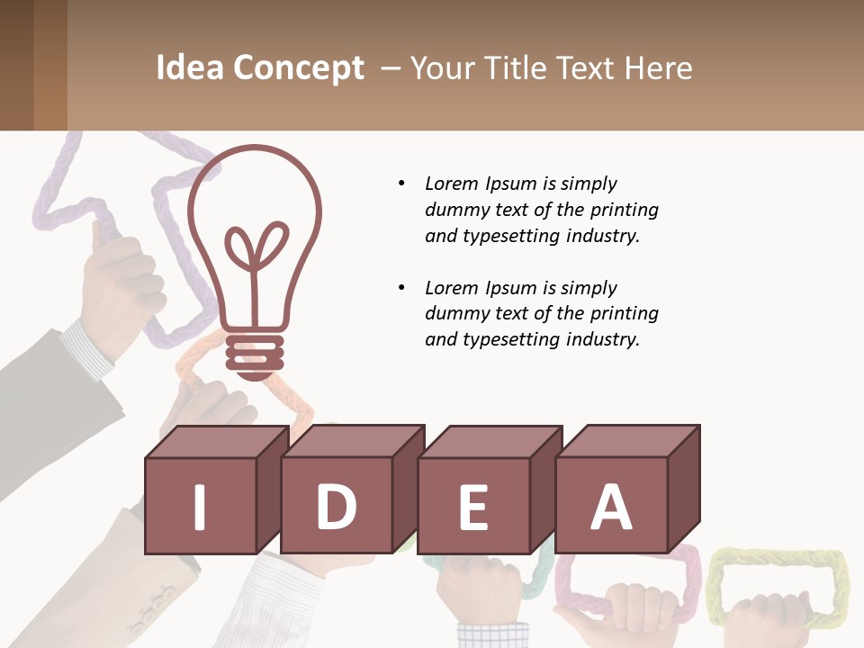 A Group Of People Holding Up A Sign With An Arrow PowerPoint Template