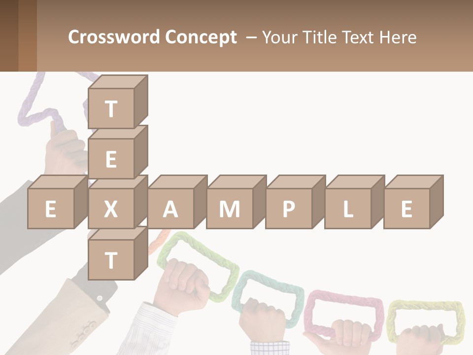 A Group Of People Holding Up A Sign With An Arrow PowerPoint Template