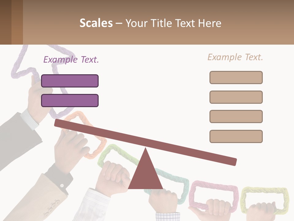 A Group Of People Holding Up A Sign With An Arrow PowerPoint Template