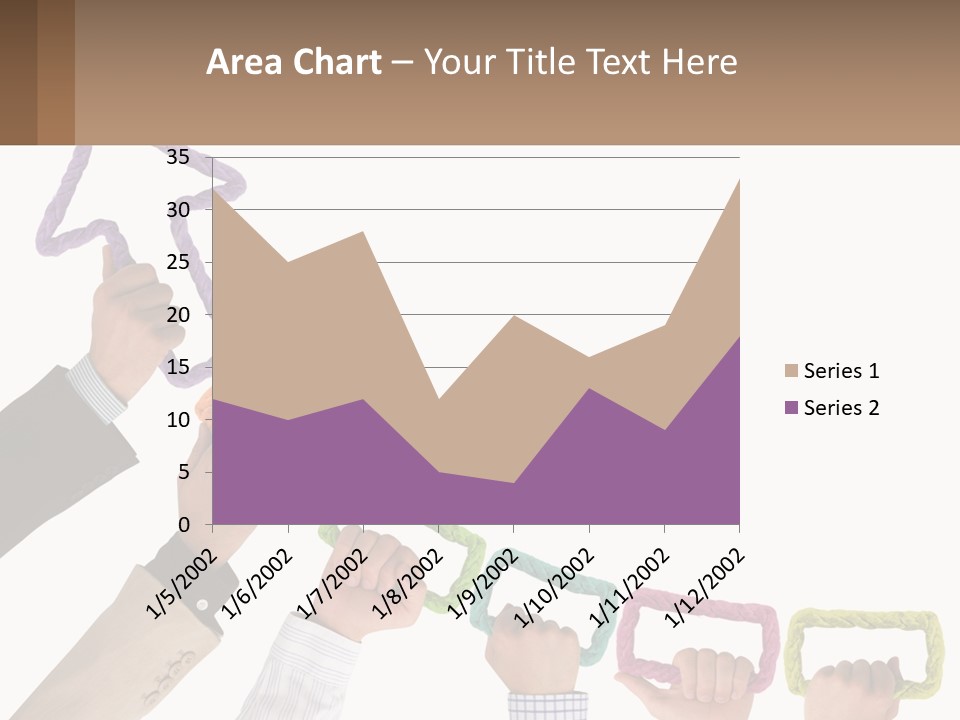 A Group Of People Holding Up A Sign With An Arrow PowerPoint Template