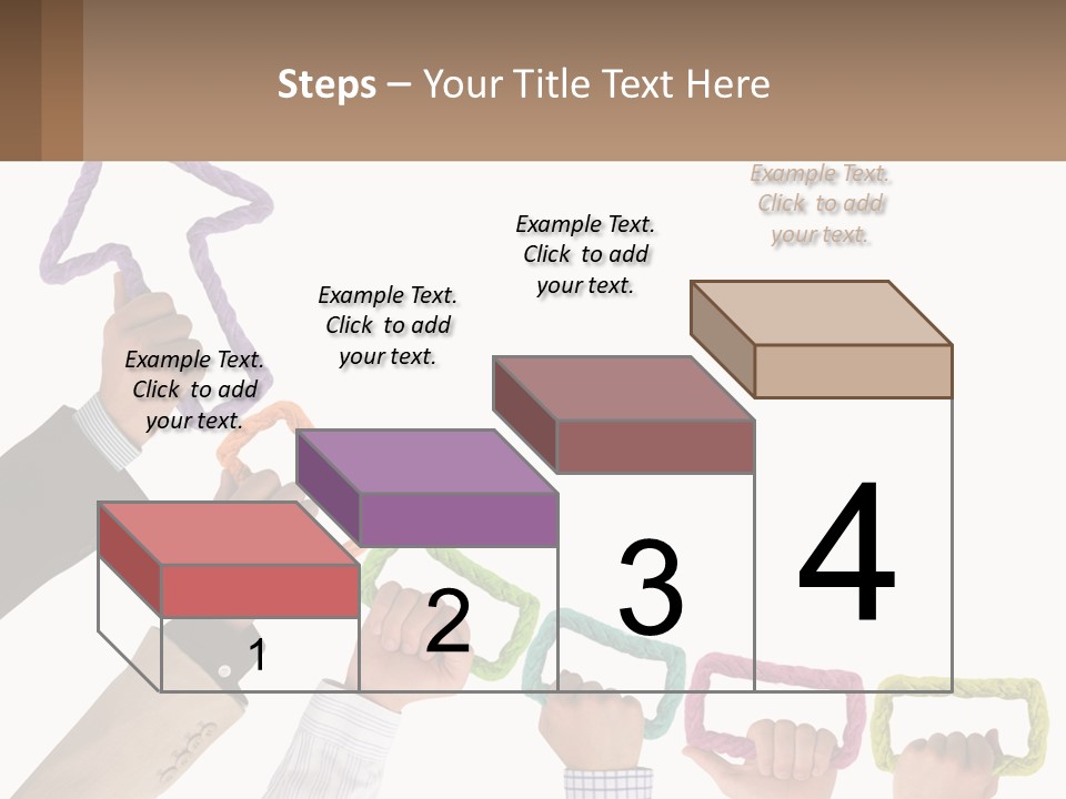 A Group Of People Holding Up A Sign With An Arrow PowerPoint Template