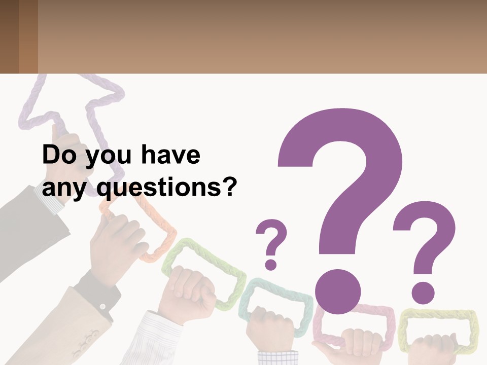 A Group Of People Holding Up A Sign With An Arrow PowerPoint Template