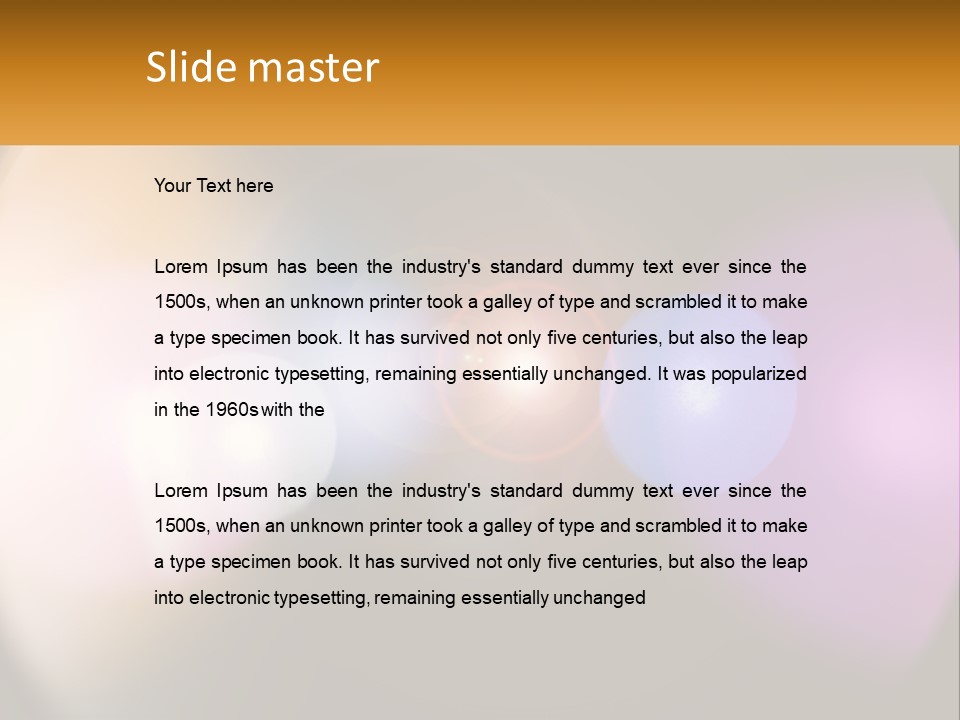 A Blurry Image Of A Camera Lens With The Words Name Of Presentation Company Name PowerPoint Template