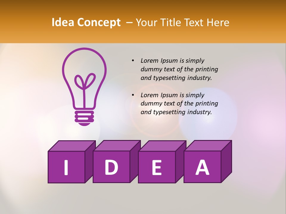A Blurry Image Of A Camera Lens With The Words Name Of Presentation Company Name PowerPoint Template