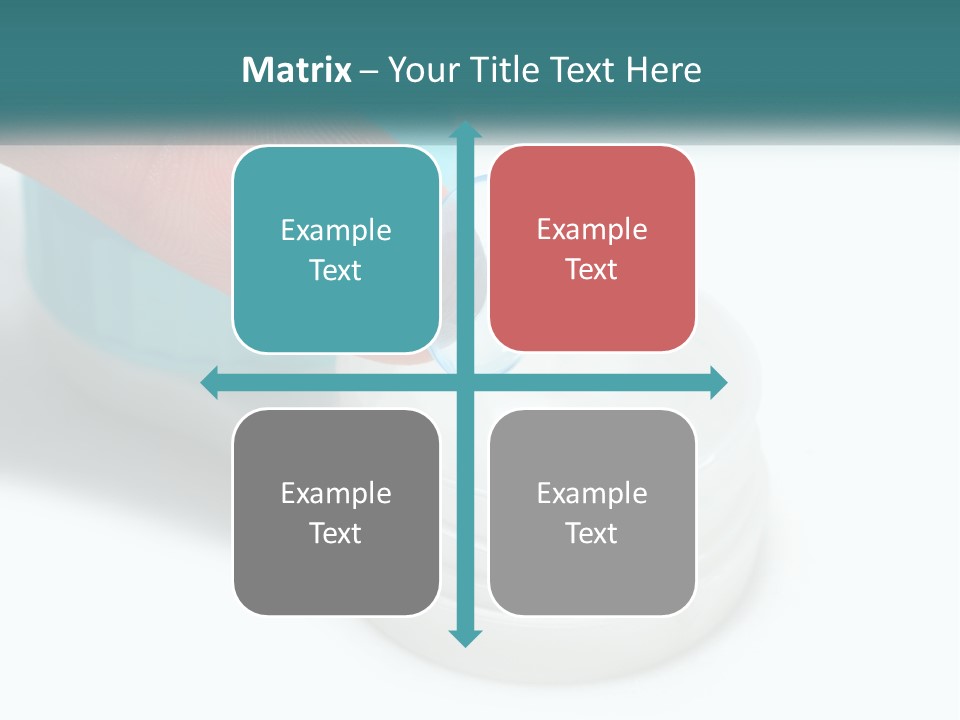 A Finger Touching A Container With A Blue Lid PowerPoint Template