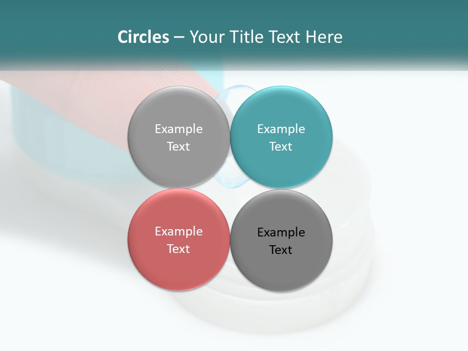 A Finger Touching A Container With A Blue Lid PowerPoint Template