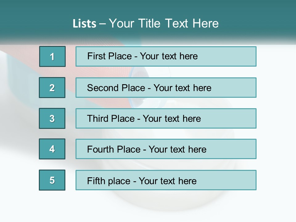 A Finger Touching A Container With A Blue Lid PowerPoint Template