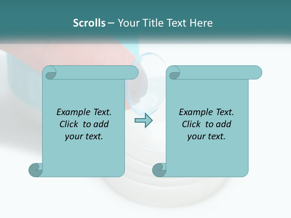 A Finger Touching A Container With A Blue Lid PowerPoint Template