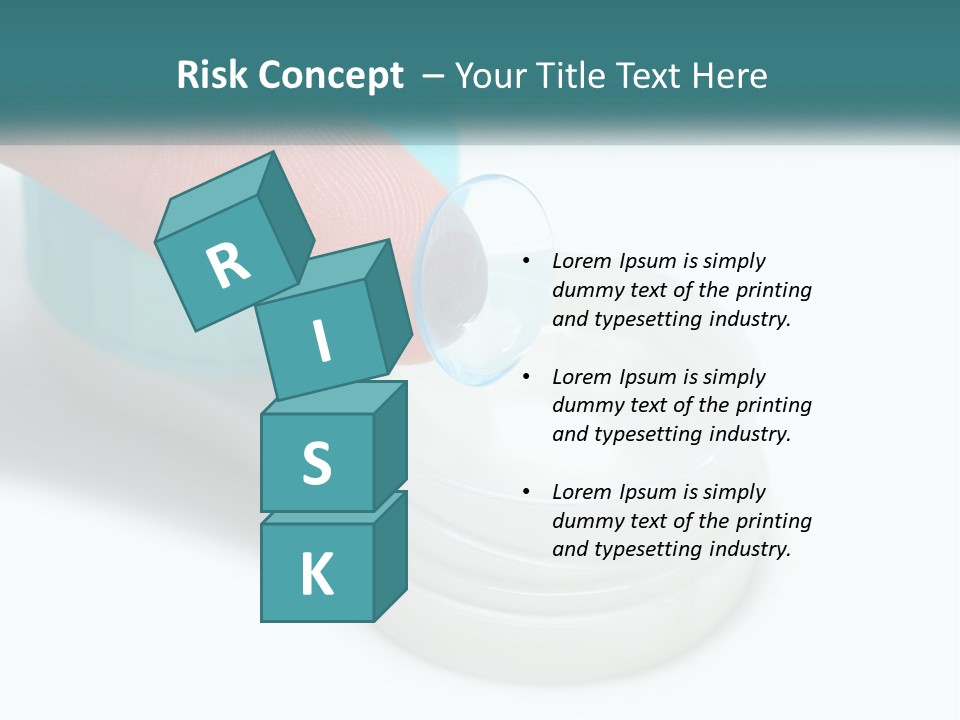 A Finger Touching A Container With A Blue Lid PowerPoint Template