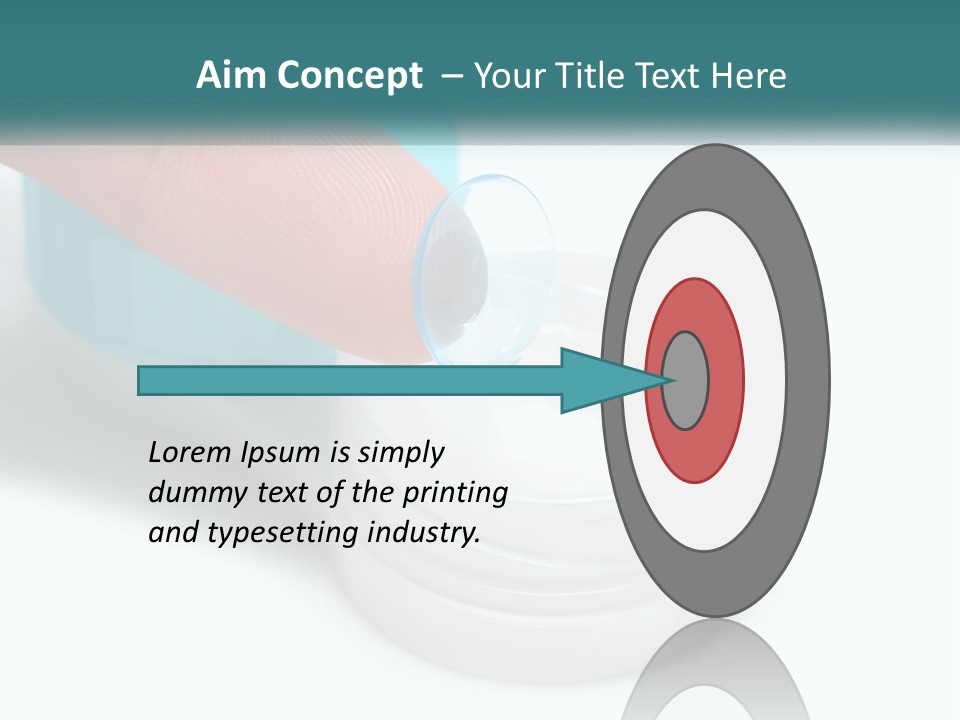 A Finger Touching A Container With A Blue Lid PowerPoint Template