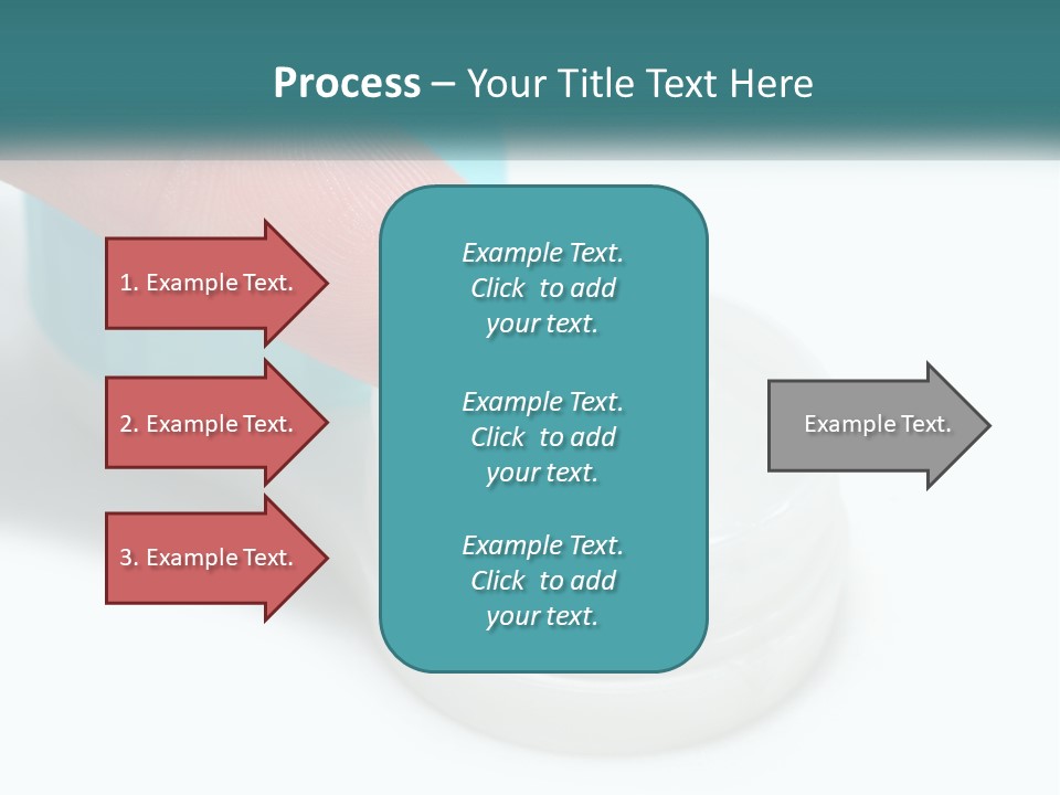 A Finger Touching A Container With A Blue Lid PowerPoint Template