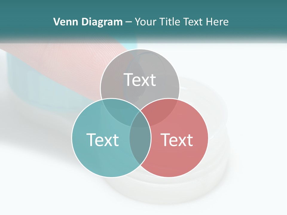 A Finger Touching A Container With A Blue Lid PowerPoint Template