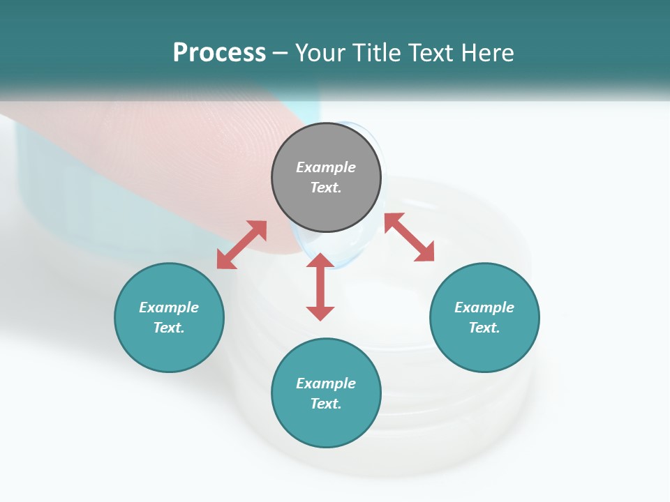 A Finger Touching A Container With A Blue Lid PowerPoint Template