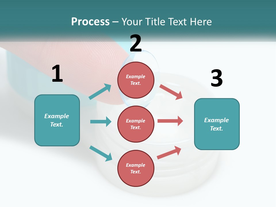 A Finger Touching A Container With A Blue Lid PowerPoint Template