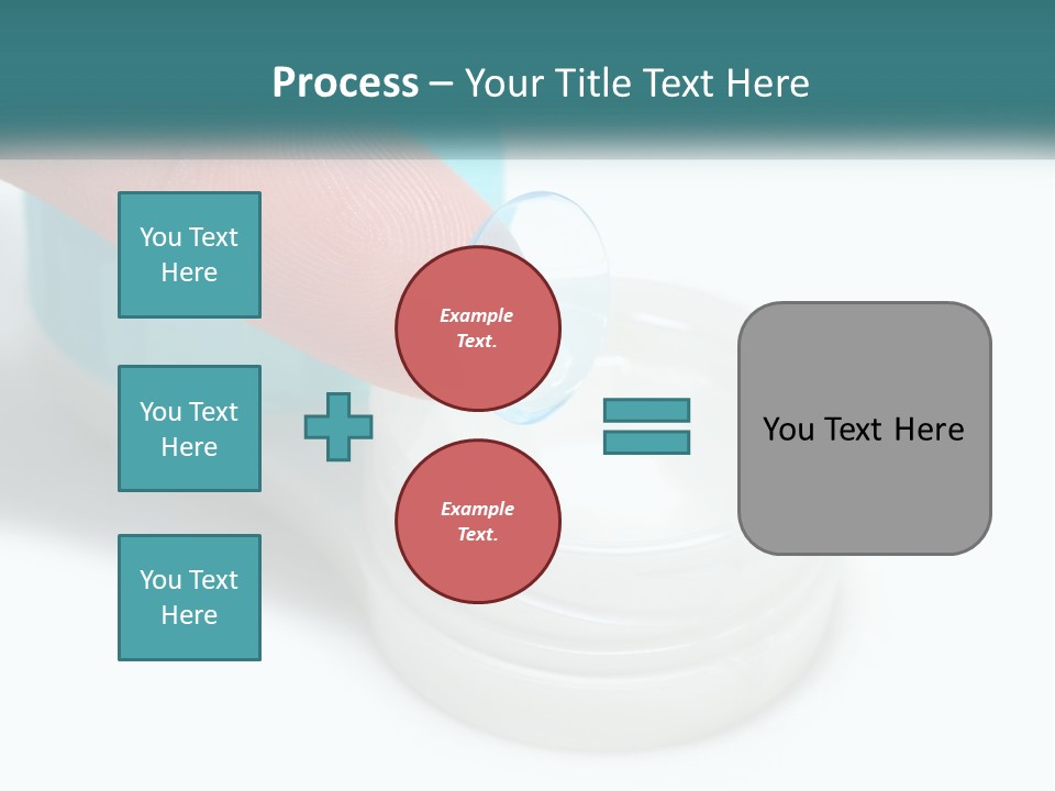 A Finger Touching A Container With A Blue Lid PowerPoint Template