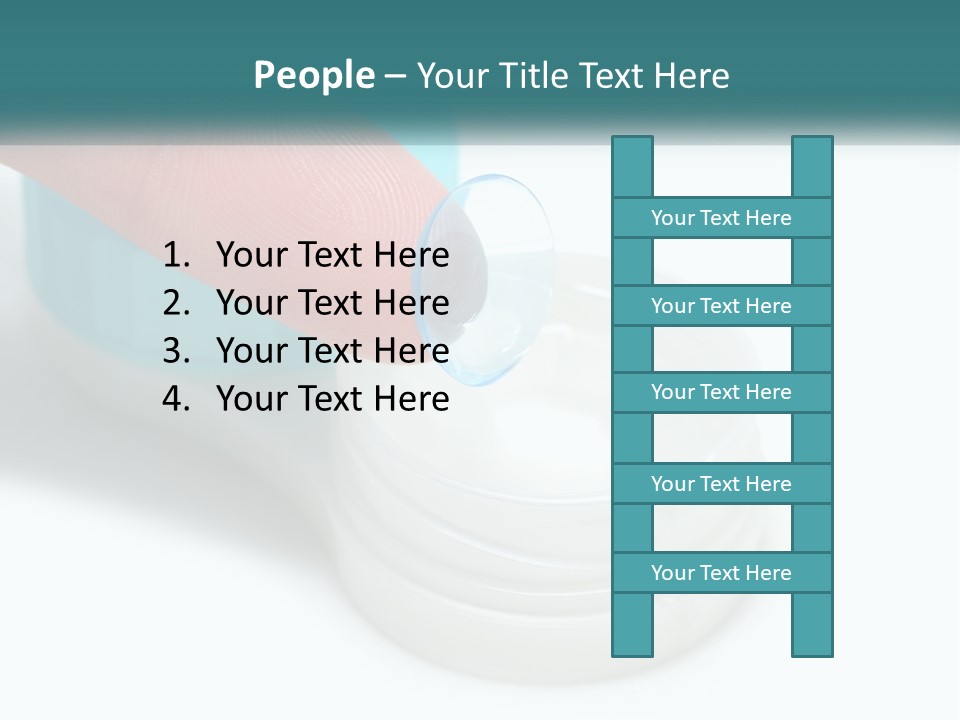 A Finger Touching A Container With A Blue Lid PowerPoint Template