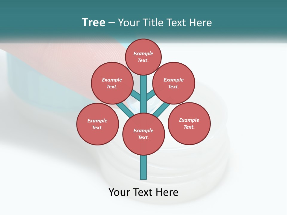 A Finger Touching A Container With A Blue Lid PowerPoint Template