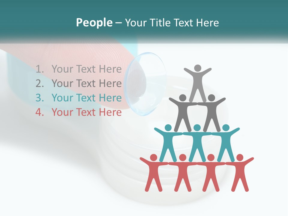 A Finger Touching A Container With A Blue Lid PowerPoint Template