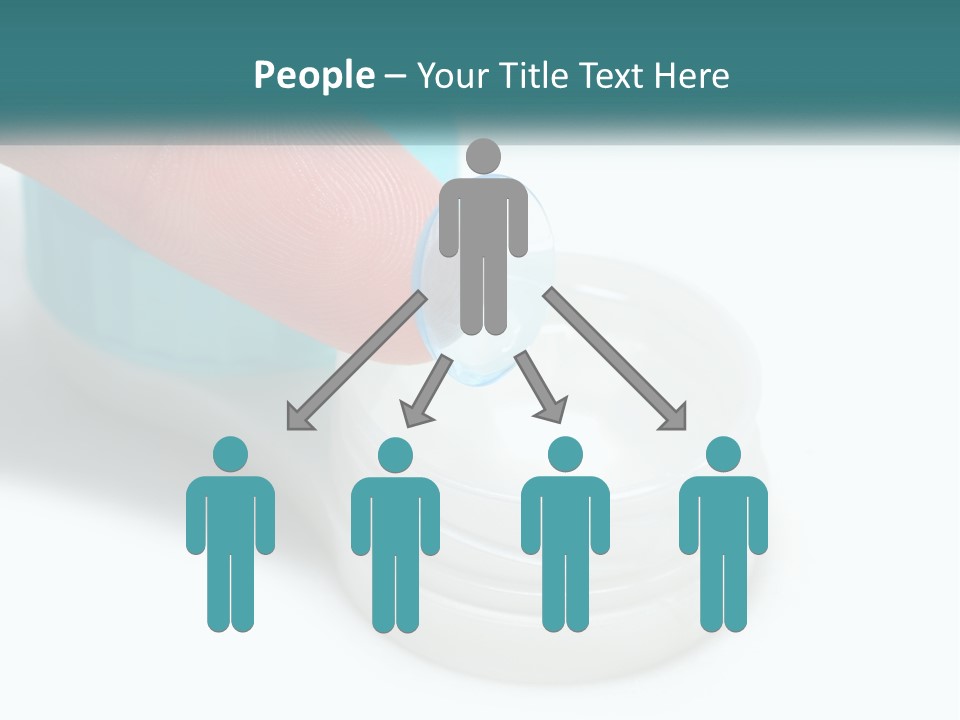 A Finger Touching A Container With A Blue Lid PowerPoint Template