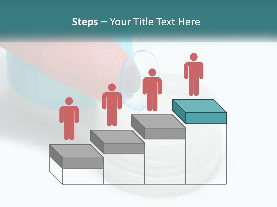 A Finger Touching A Container With A Blue Lid PowerPoint Template