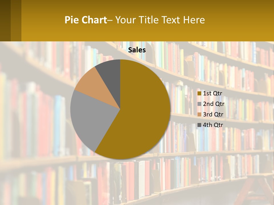 A Library Filled With Lots Of Books On Shelves PowerPoint Template