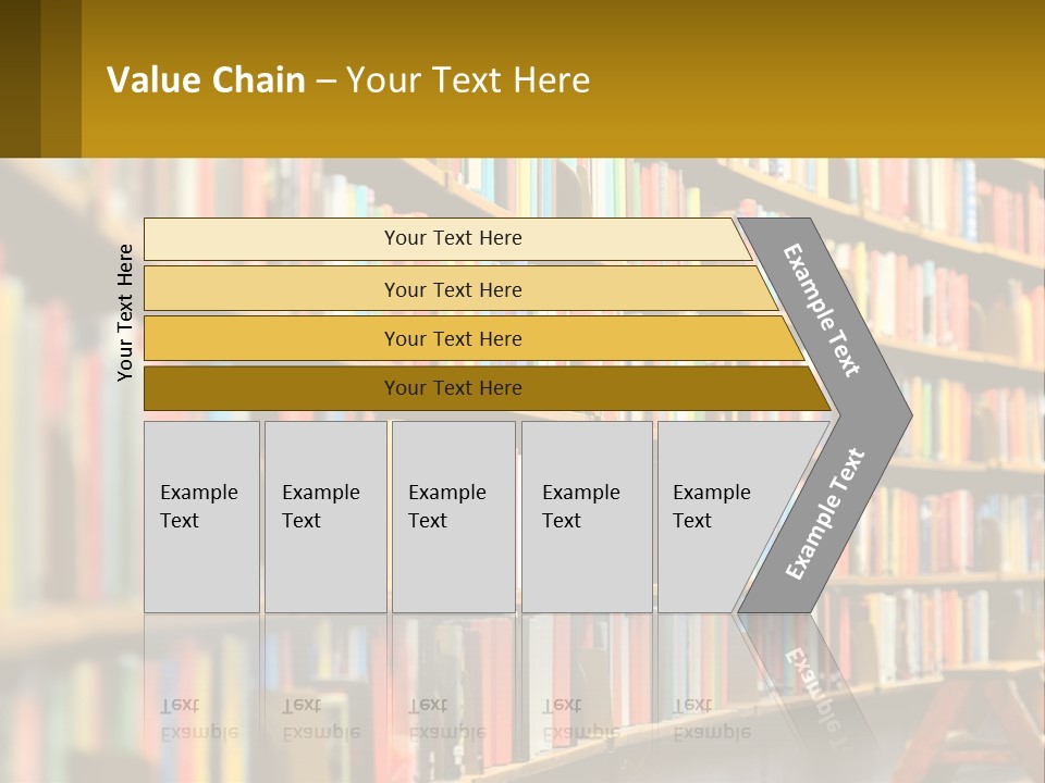 A Library Filled With Lots Of Books On Shelves PowerPoint Template
