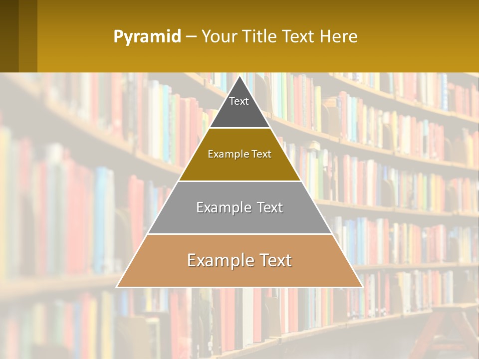 A Library Filled With Lots Of Books On Shelves PowerPoint Template