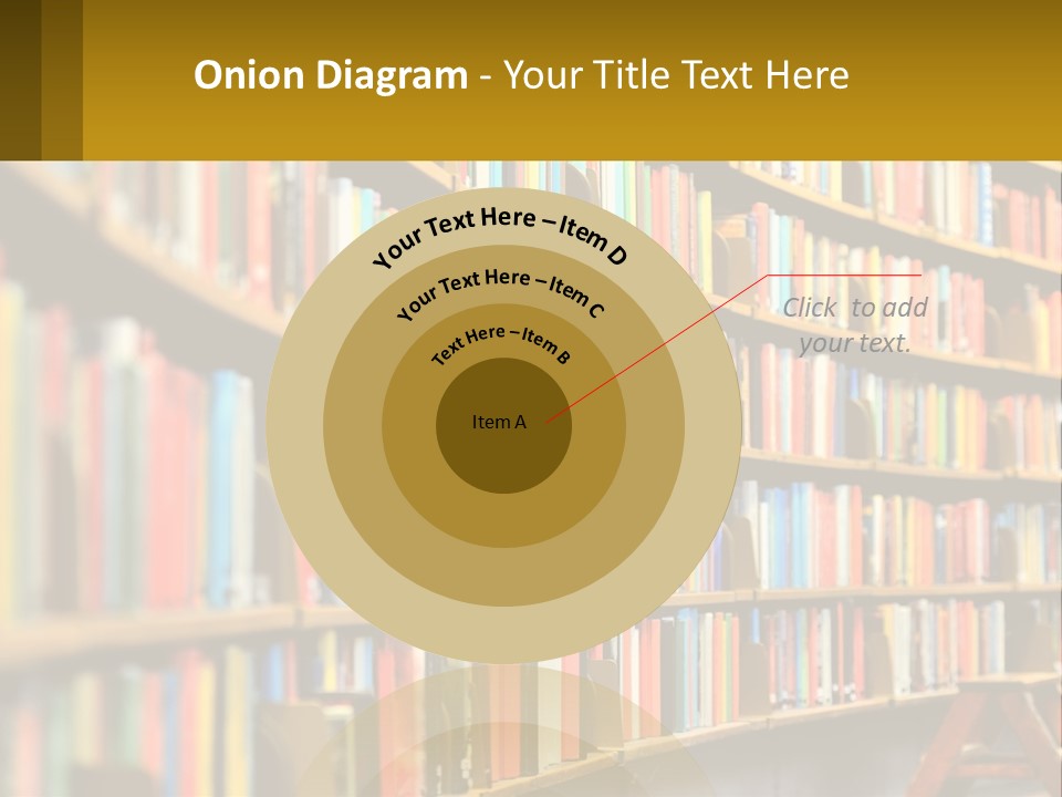 A Library Filled With Lots Of Books On Shelves PowerPoint Template