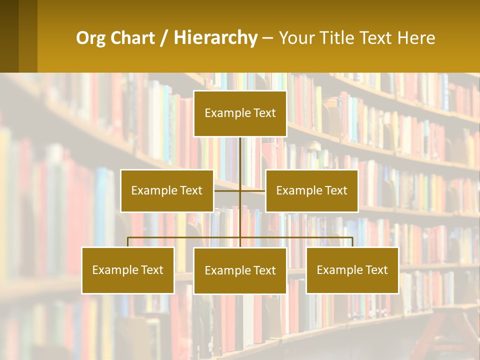 A Library Filled With Lots Of Books On Shelves PowerPoint Template