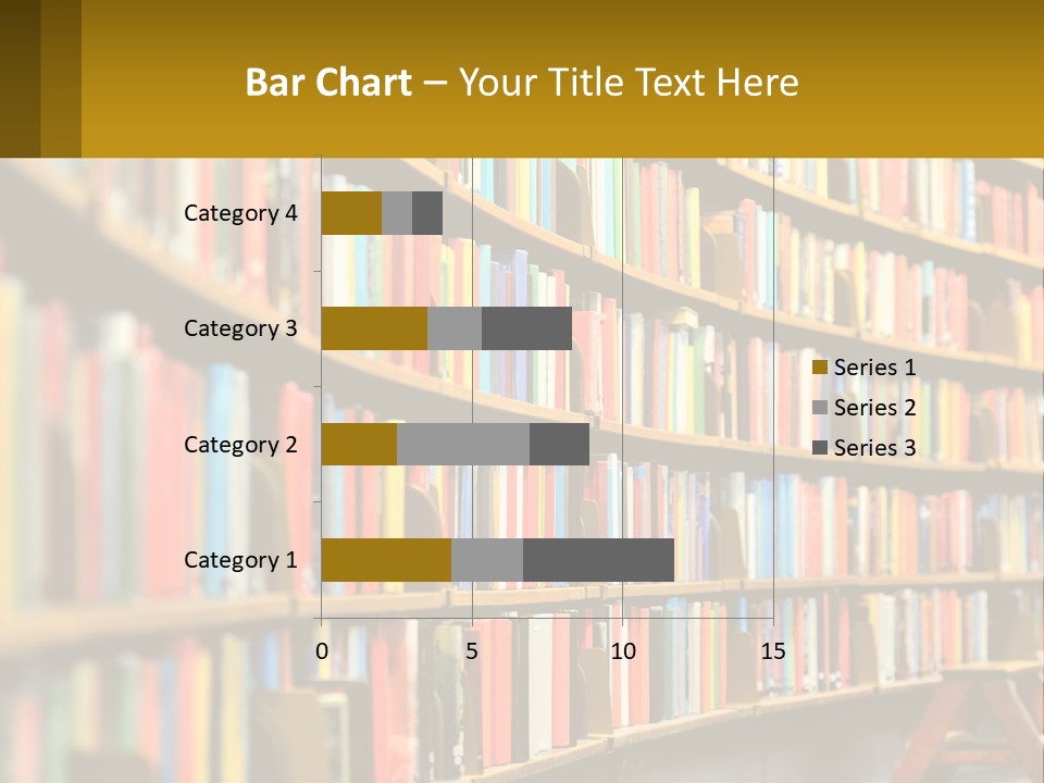 A Library Filled With Lots Of Books On Shelves PowerPoint Template