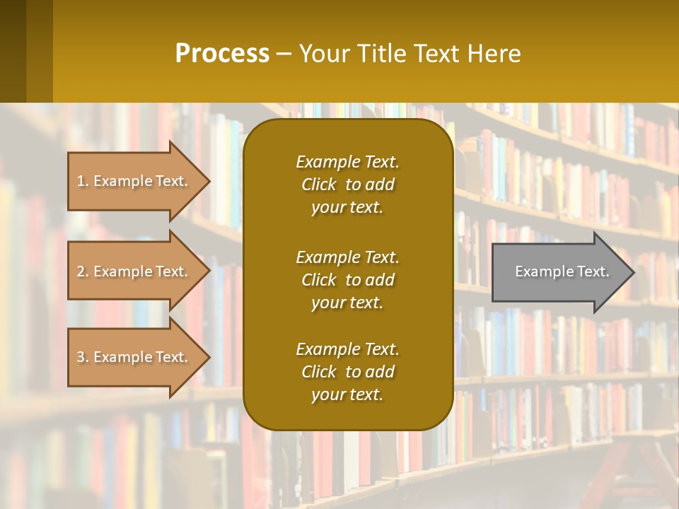 A Library Filled With Lots Of Books On Shelves PowerPoint Template