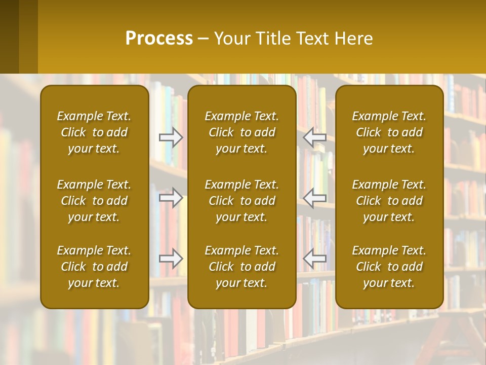 A Library Filled With Lots Of Books On Shelves PowerPoint Template