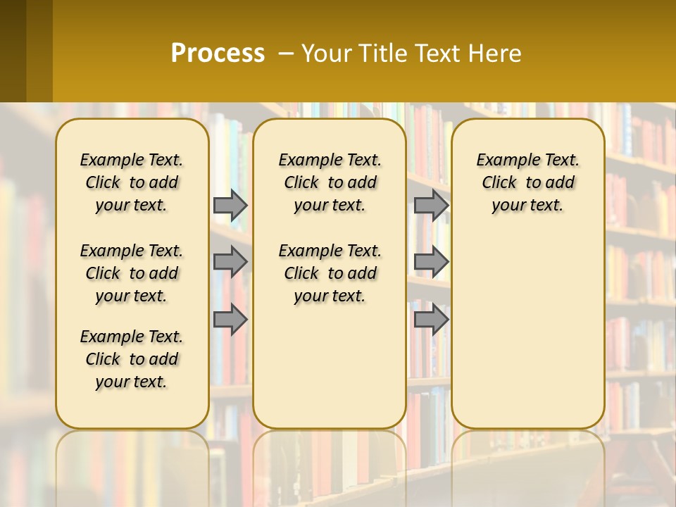 A Library Filled With Lots Of Books On Shelves PowerPoint Template