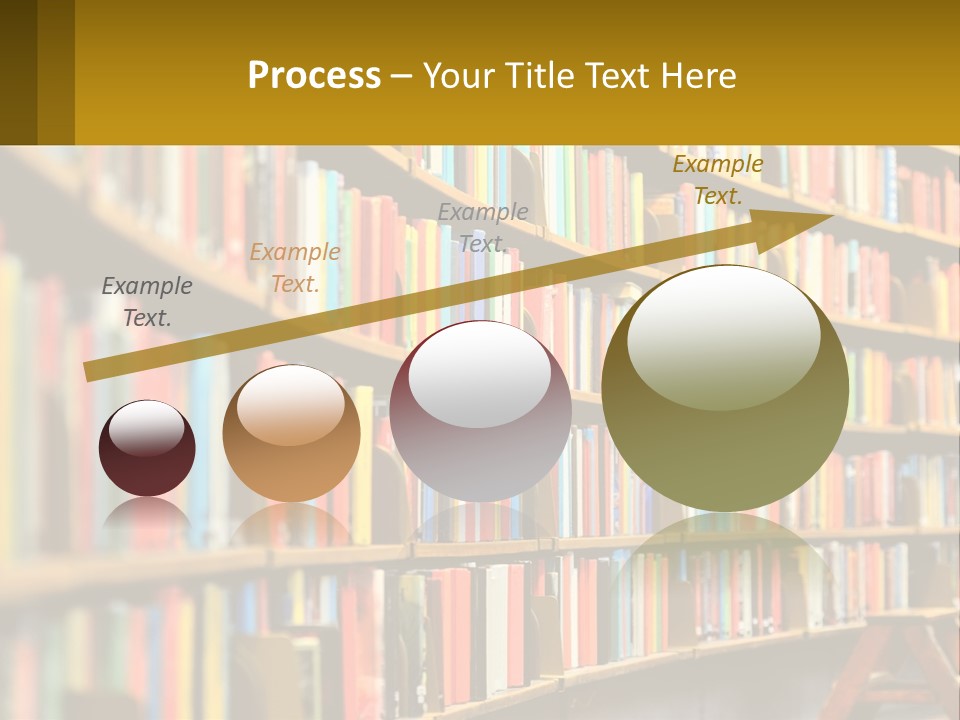 A Library Filled With Lots Of Books On Shelves PowerPoint Template
