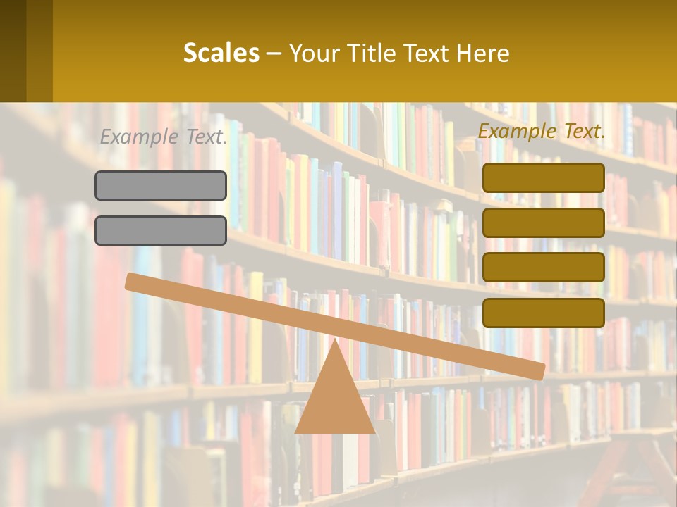 A Library Filled With Lots Of Books On Shelves PowerPoint Template
