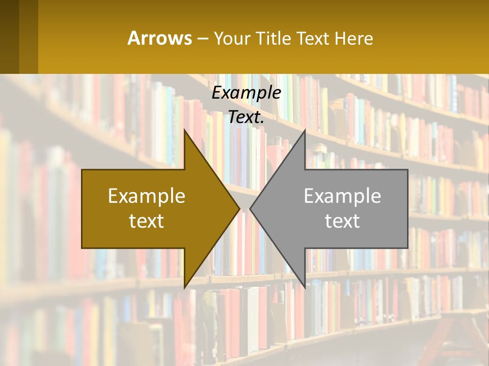 A Library Filled With Lots Of Books On Shelves PowerPoint Template