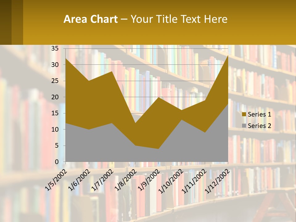 A Library Filled With Lots Of Books On Shelves PowerPoint Template