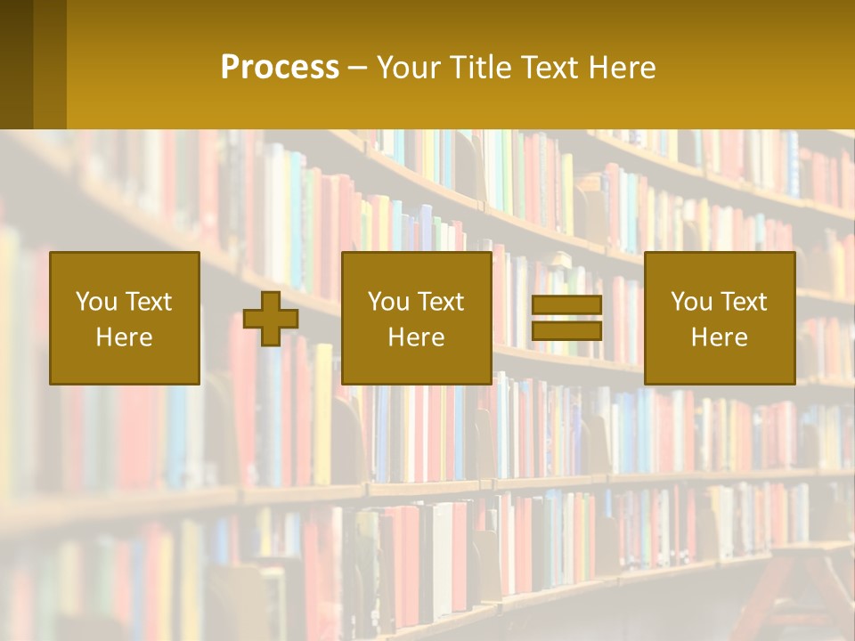 A Library Filled With Lots Of Books On Shelves PowerPoint Template
