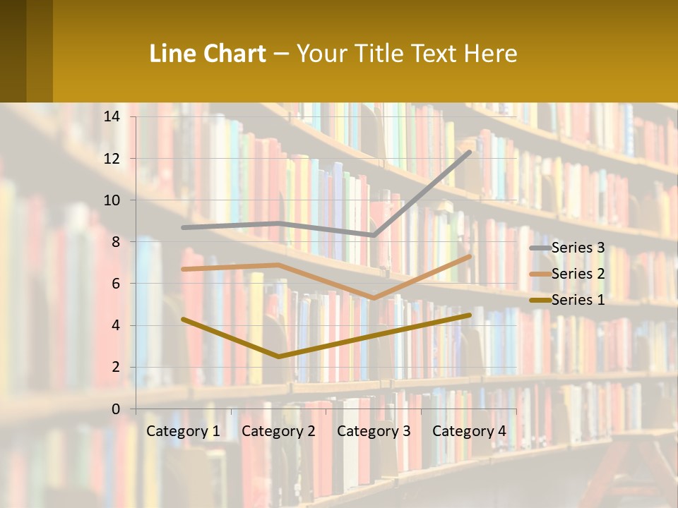 A Library Filled With Lots Of Books On Shelves PowerPoint Template