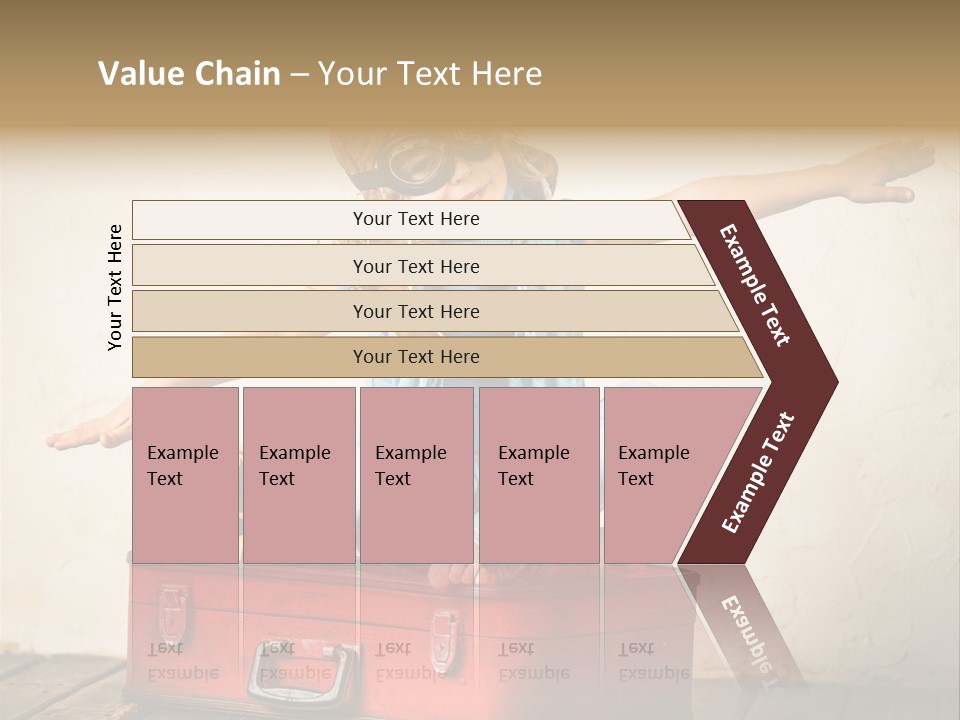 A Little Girl Sitting On Top Of A Suitcase PowerPoint Template