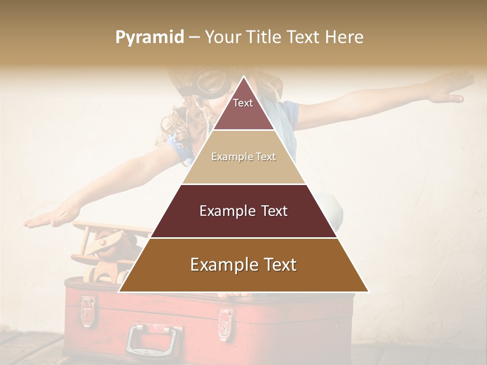 A Little Girl Sitting On Top Of A Suitcase PowerPoint Template