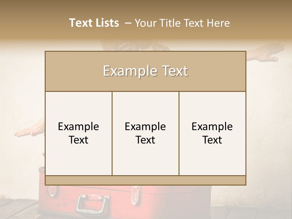 A Little Girl Sitting On Top Of A Suitcase PowerPoint Template