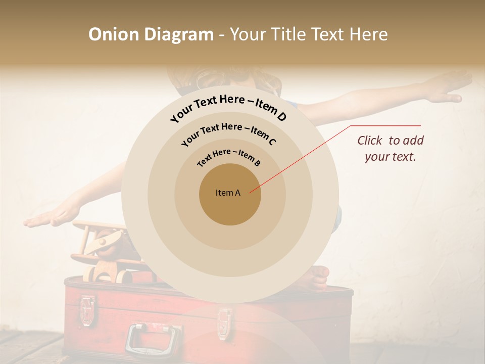 A Little Girl Sitting On Top Of A Suitcase PowerPoint Template