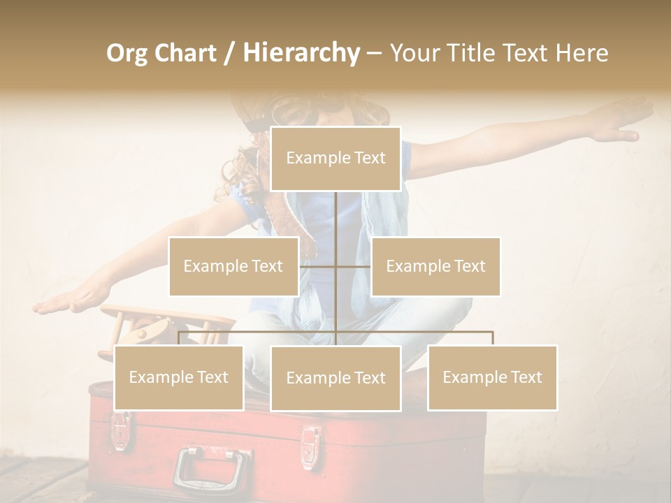 A Little Girl Sitting On Top Of A Suitcase PowerPoint Template