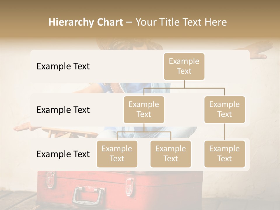 A Little Girl Sitting On Top Of A Suitcase PowerPoint Template