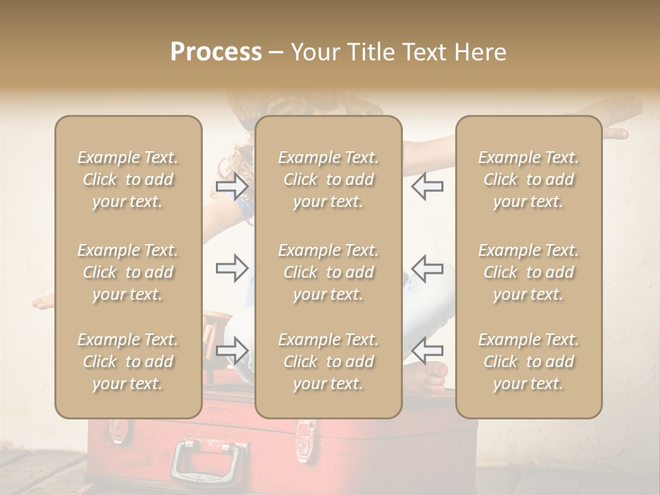 A Little Girl Sitting On Top Of A Suitcase PowerPoint Template