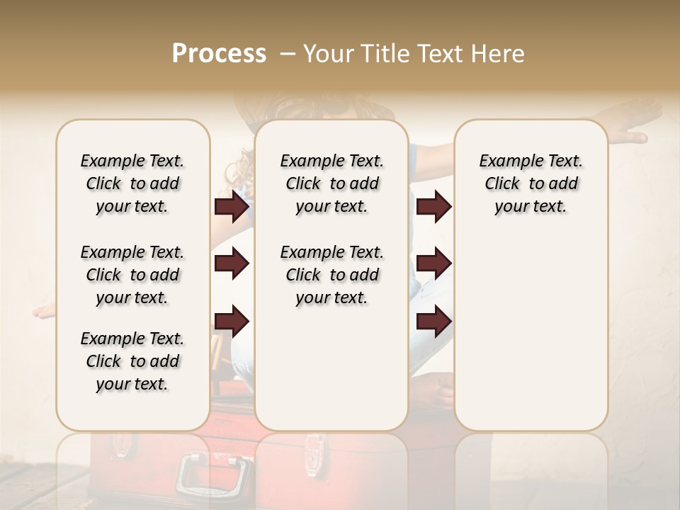 A Little Girl Sitting On Top Of A Suitcase PowerPoint Template