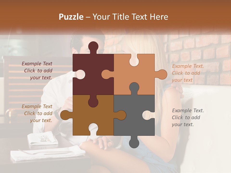 A Man And Woman Sitting At A Table Drinking Wine PowerPoint Template